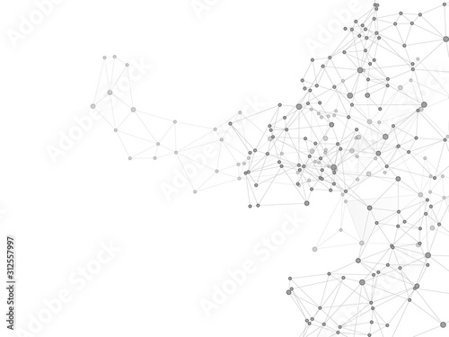 Block chain global network technology concept.