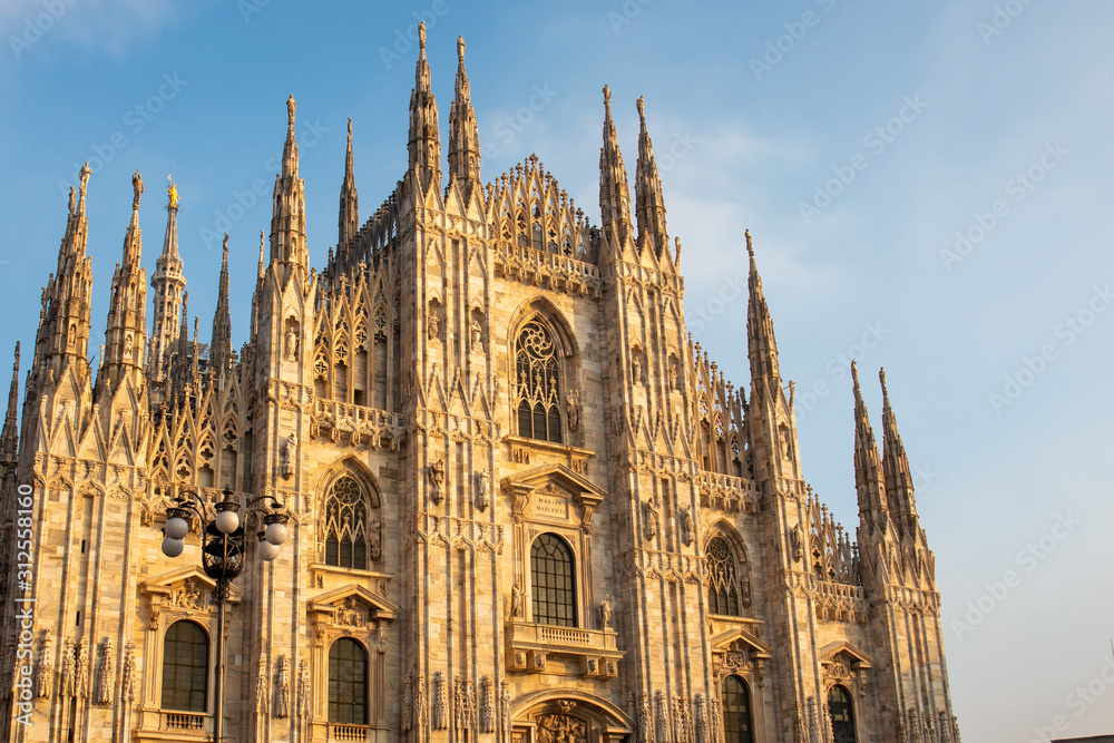 The Milano Duomo. Cathedral symbol of Milan, Italy