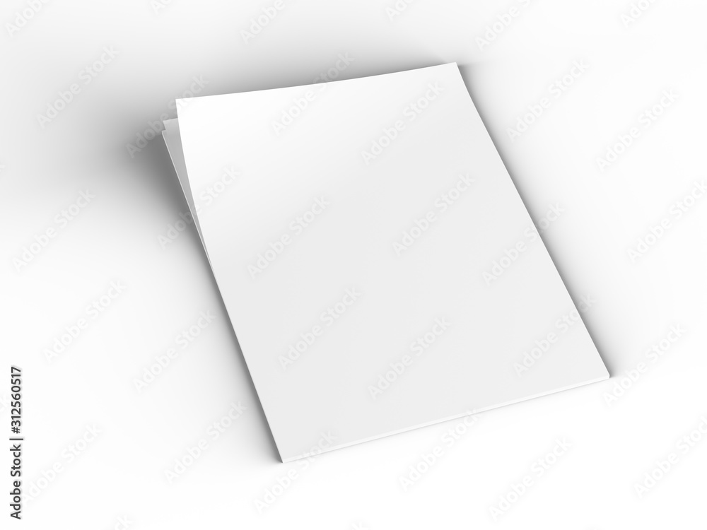 Empty paper sheets in A4 format. Ream of white paper. 3d illustration Empty paper sheets in A4 format. Ream of white paper. 3d illustration