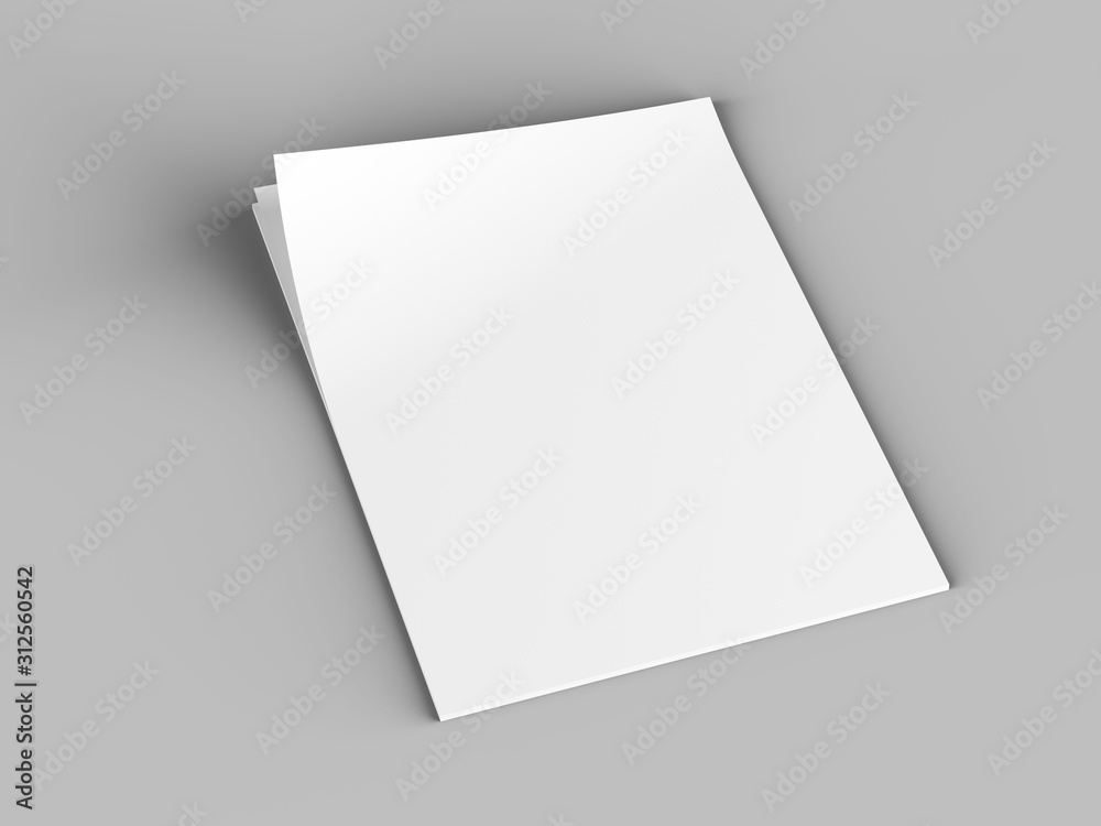 Empty paper sheets in A4 format. Ream of white paper. 3d illustration Empty paper sheets in A4 format. Ream of white paper. 3d illustration