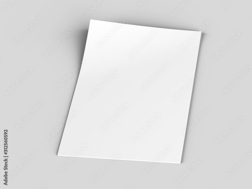 Empty paper sheets in A4 format. Ream of white paper. 3d illustration Empty paper sheets in A4 format. Ream of white paper. 3d illustration