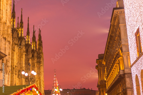 milan cathedral at the golden hour, Duomo di Milano