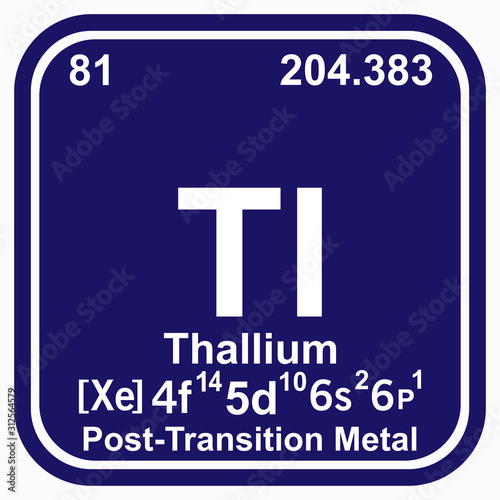 Thallium Periodic Table of the Elements Vector illustration eps 10