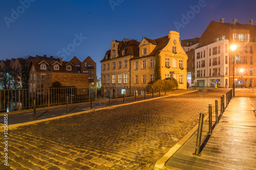 City of Gdansk on the Motlawa River.