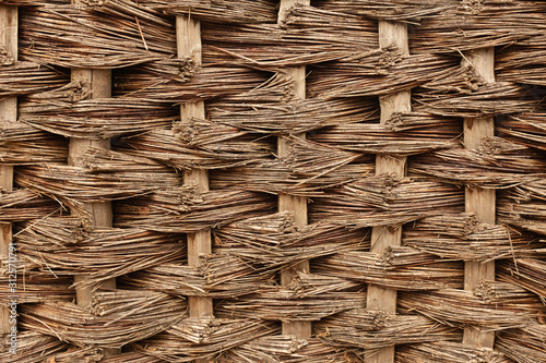 Natural woven wood background