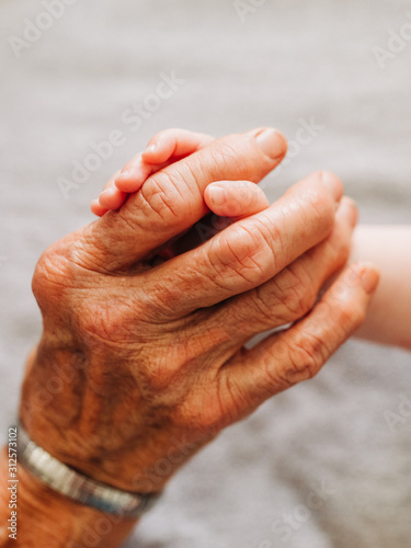 Grandmother and granddaughter