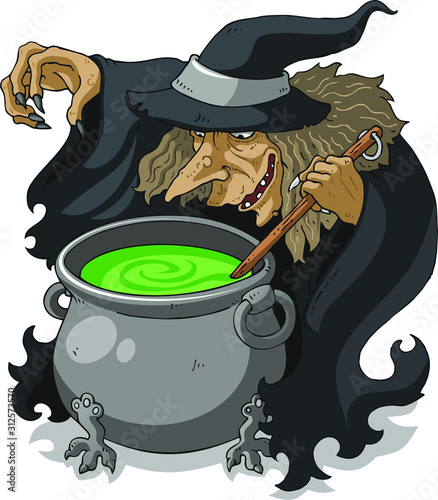 witch with pot