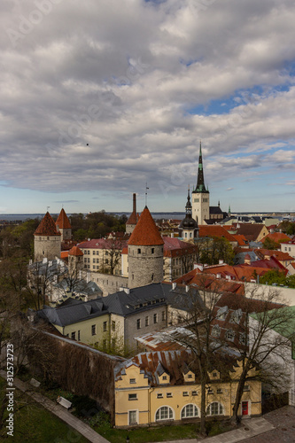 Wallpaper Mural View over Tallinn's old town to the harbor Torontodigital.ca