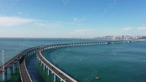 Wallpaper Mural city skyline with bridge in dalian china Torontodigital.ca