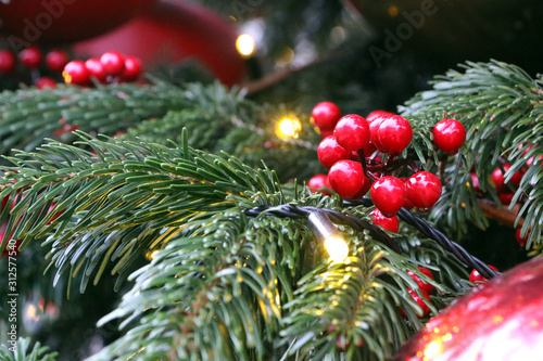 christmas decoration on tree