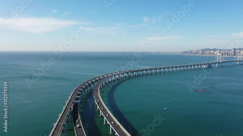 Wallpaper Mural city skyline with bridge in dalian china Torontodigital.ca