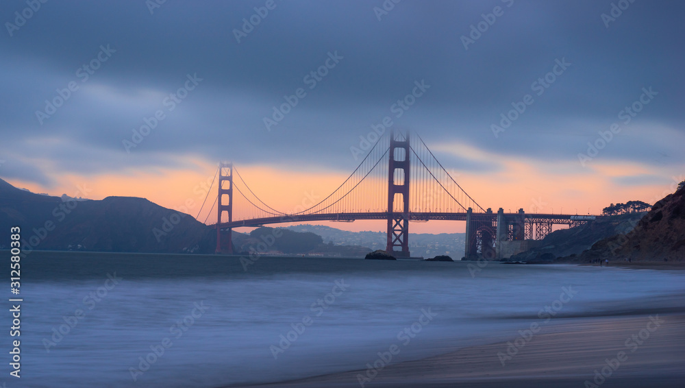 Beautiful view of  Golden gate bridge, San Francisco  