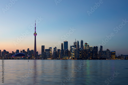Skyline of Toronto with the iconic CN Tower  Ontario  Canada