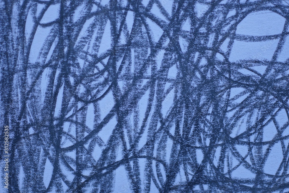 Obraz premium texture of illustration and drawing of black stripes on a white sheet of paper