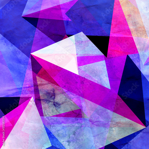 Watercolor abstract background geometric