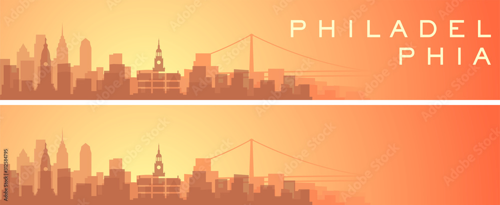 Philadelphia Beautiful Skyline Scenery Banner