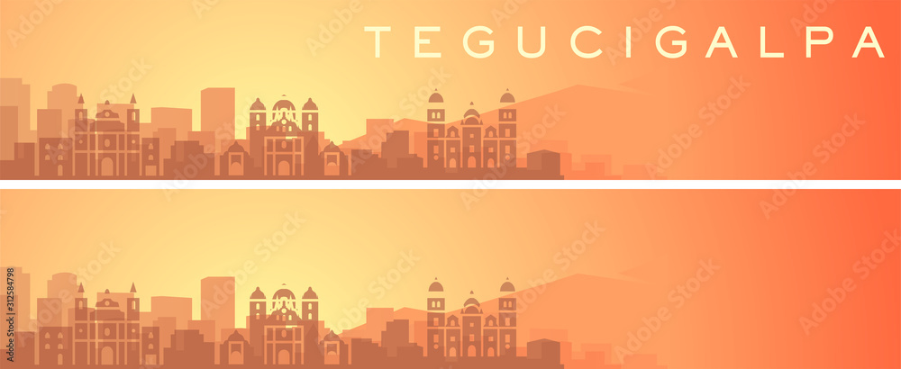 Tegucigalpa Beautiful Skyline Scenery Banner