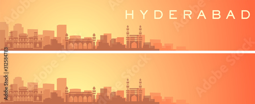 Hyderabad Beautiful Skyline Scenery Banner