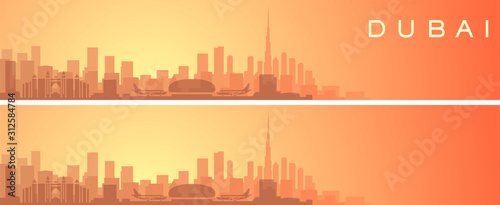 Dubai Beautiful Skyline Scenery Banner