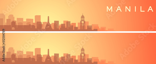 Manila Beautiful Skyline Scenery Banner