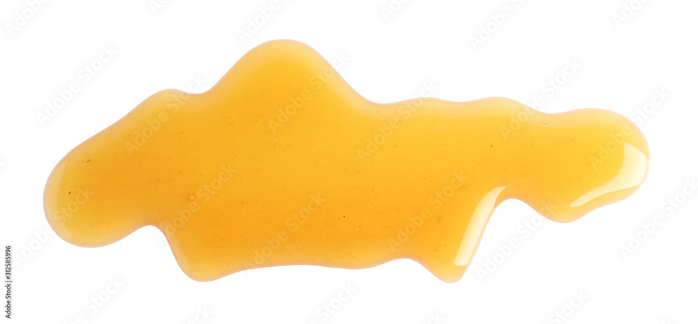 Spilled fresh sweet honey isolated of white Spilled fresh sweet honey isolated of white