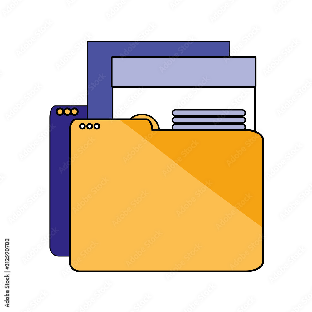 Isolated file and website vector design Isolated file and website vector design