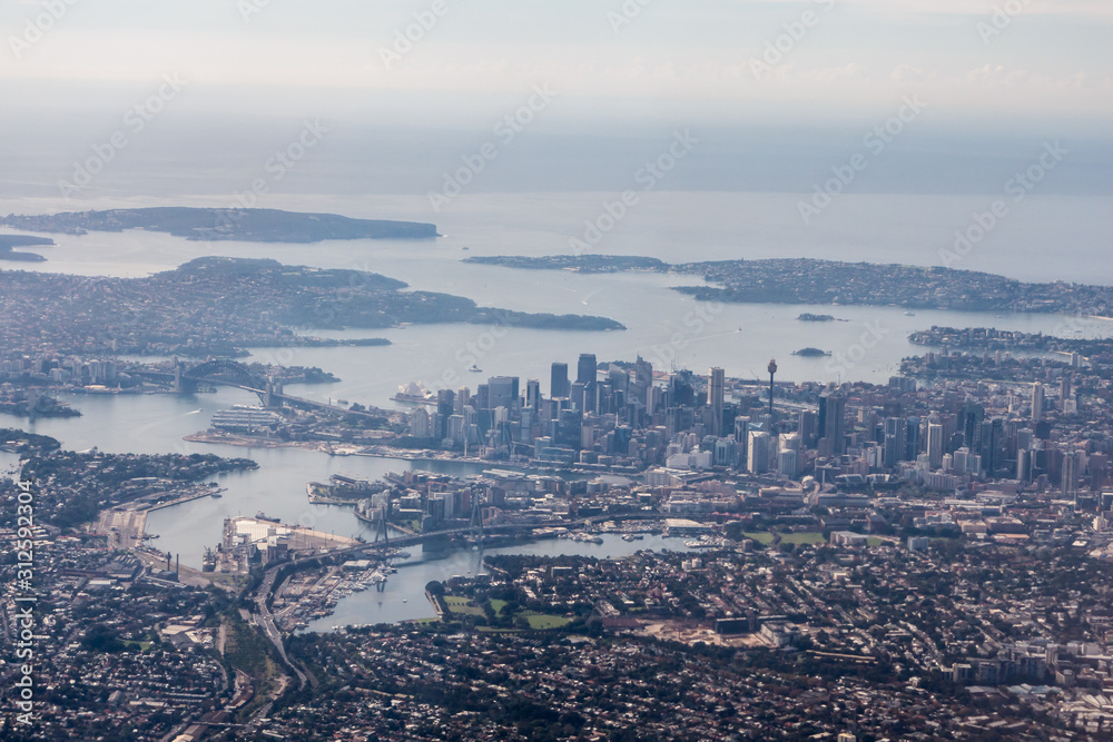 Sydney from up in the air