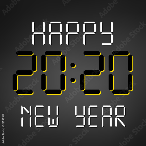 Countdown to new year 2020. Counting last moments before Christmas or New Year 2020