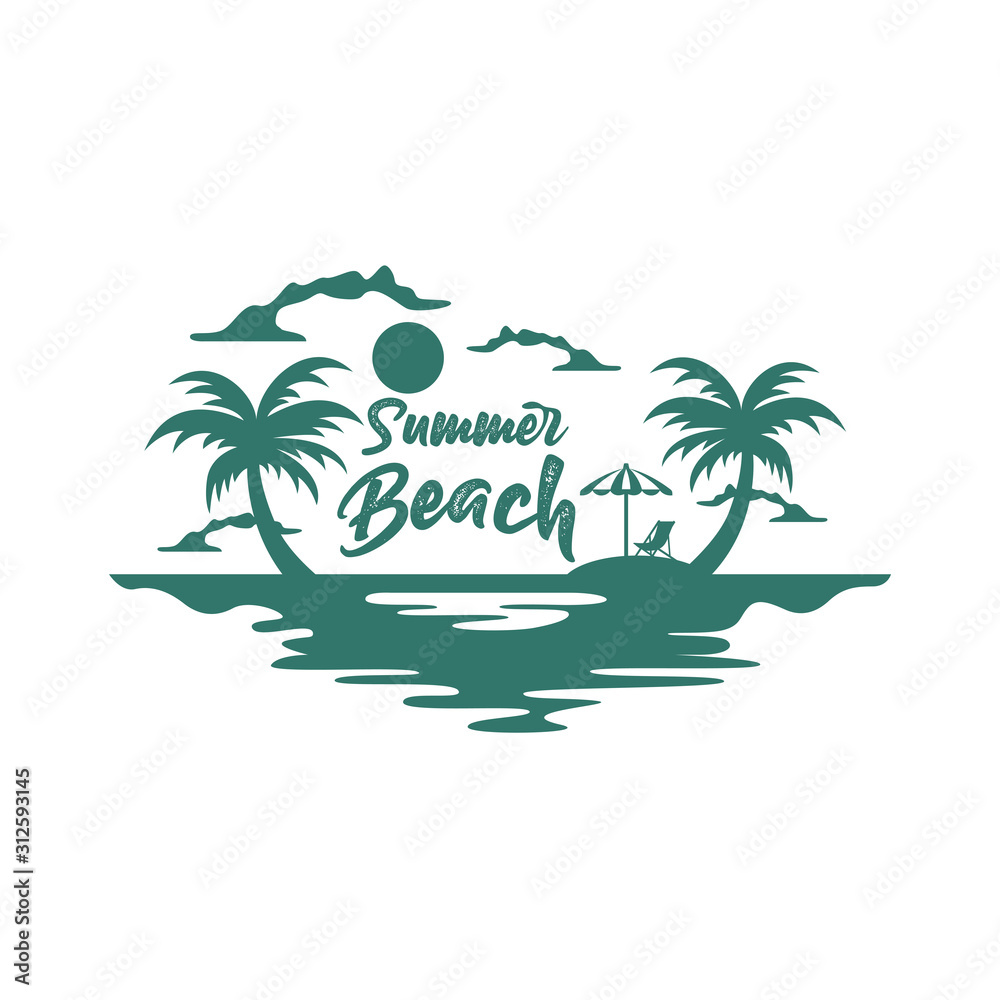 Beach Logo Template Design Vector