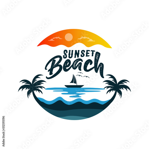 Beach Logo Template Design Vector