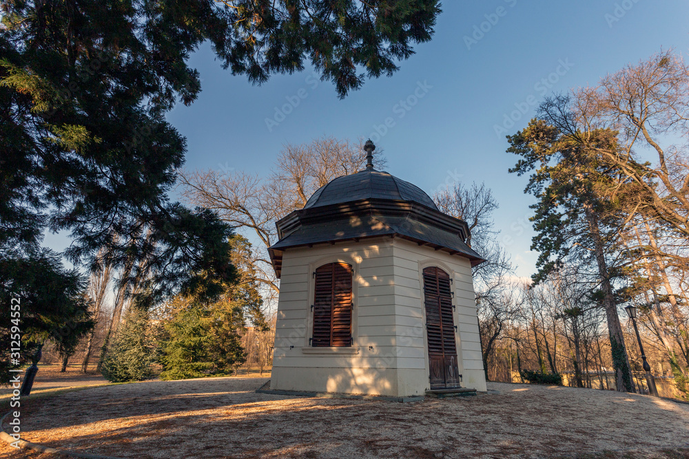 Pavilion in the garden of the Royal Palace of Godollo Pavilion in the garden of the Royal Palace of Godollo