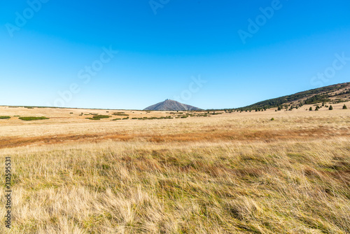 Snezka - the highest mountain of Czech Republic. Krkonose National Park, Giant Mountains