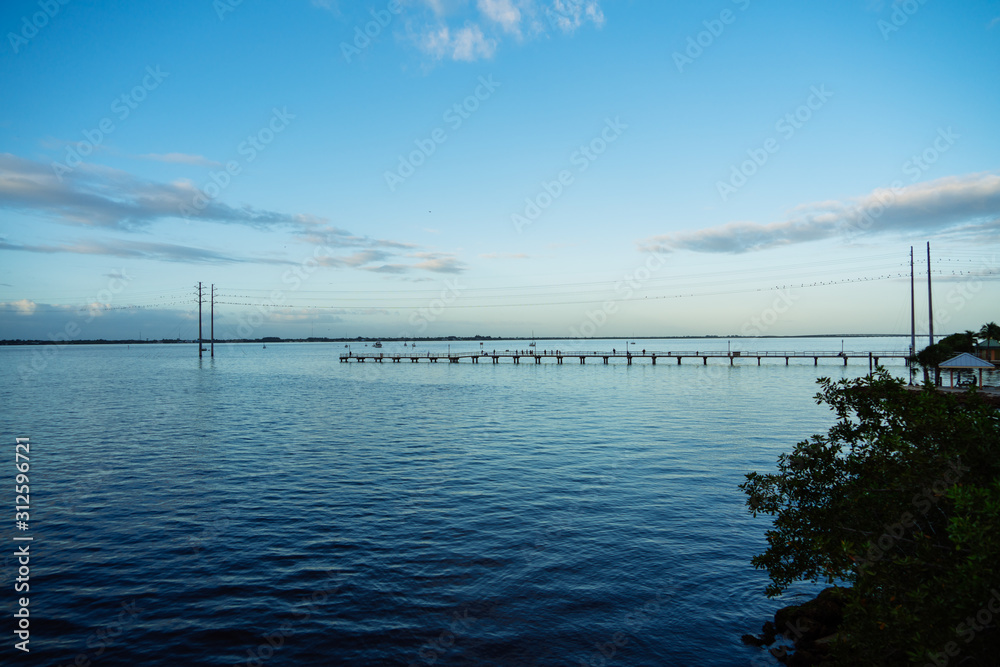 Peace river at Punta Gorda city in Florida