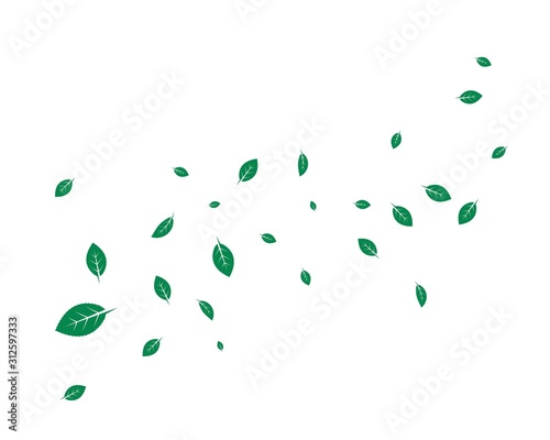green leaf ecology nature element background vector icon of go green