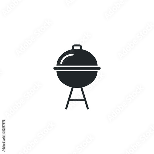 BBQ grill icon template color editable. Outdoor grill. barbecue Grill symbol vector sign isolated on white background illustration for graphic and web design.