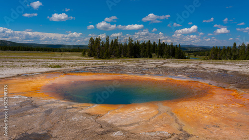 Amazing view of the Yellowstone national park