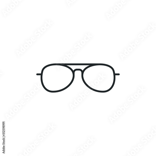 Glasses black silhouette icon template color editable. Glasses symbol vector sign isolated on white background illustration for graphic and web design.
