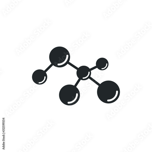 molecule icon template color editable. molecule symbol vector sign isolated on white background illustration for graphic and web design.