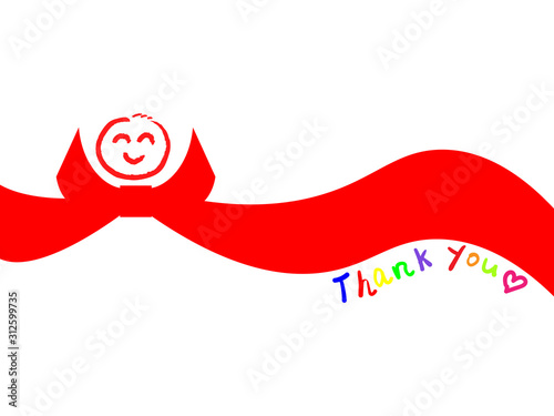 笑顔のthankyouリボン