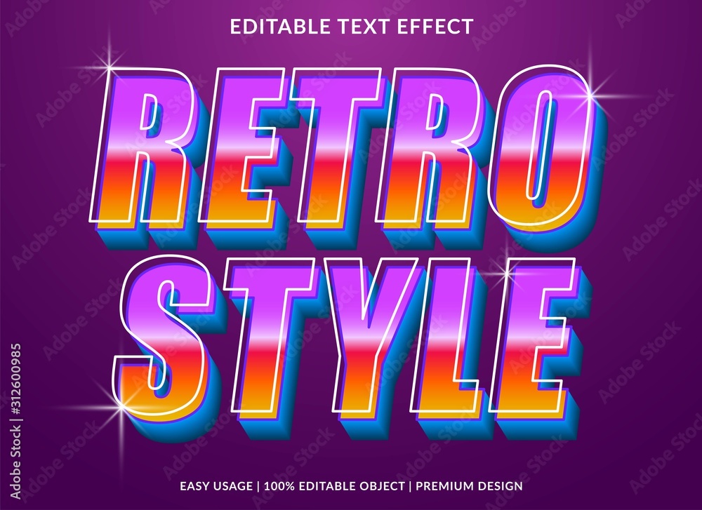 3d retro text effect, stylist typography style, with vintage style and shadow effect concept, use for logo brand and quote
