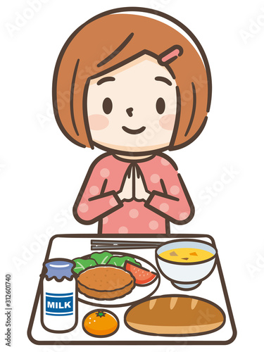 給食　女の子