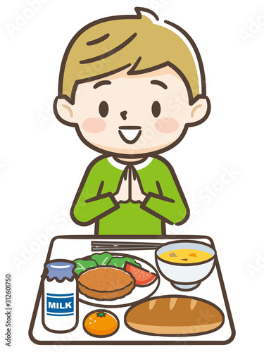 給食　男の子