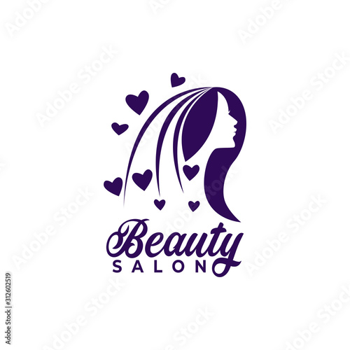 beauty salon logo design with modern concepts on white background vector template