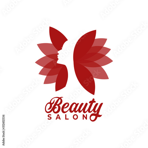 beauty salon logo design with modern concepts on white background vector template