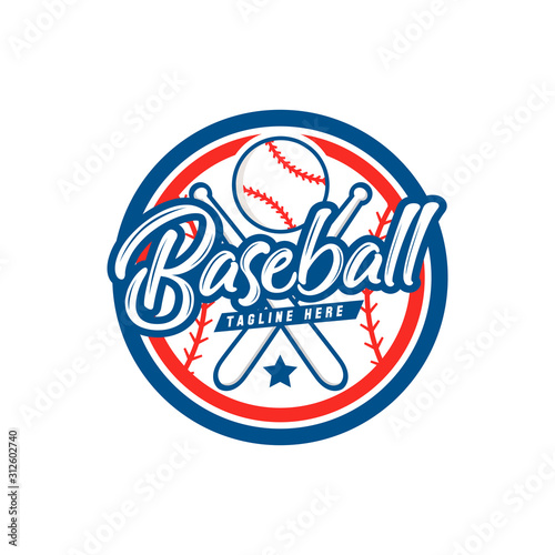 Baseball Logo Design Vector Template