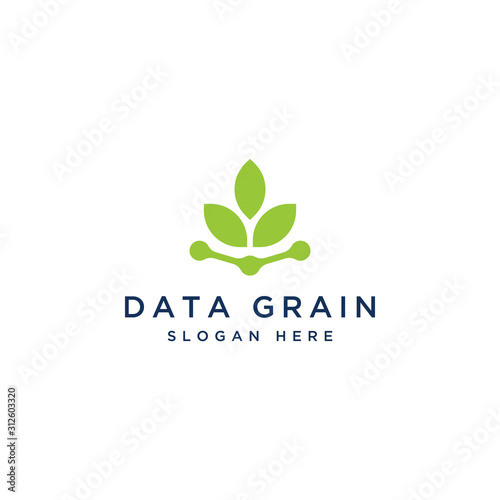 unique logo design or grain with data for business