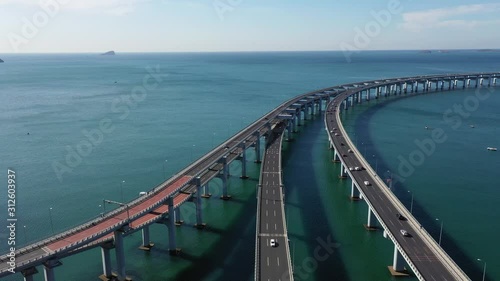 Wallpaper Mural city skyline with bridge in dalian china Torontodigital.ca