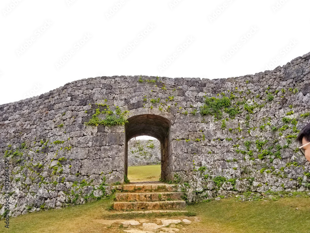 Zakimi Castle is a fortress in Okinawa, Japan. The castle is in ruins but the large stone walls have been restored. -03