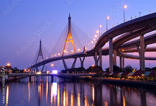 Bhumibol 2 Bridge in Banfgkok