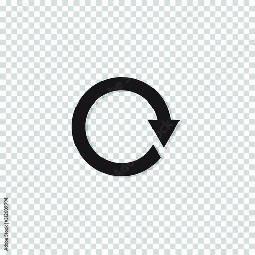 Rotation icon design. Repeat or reload symbol. vector illustration. 